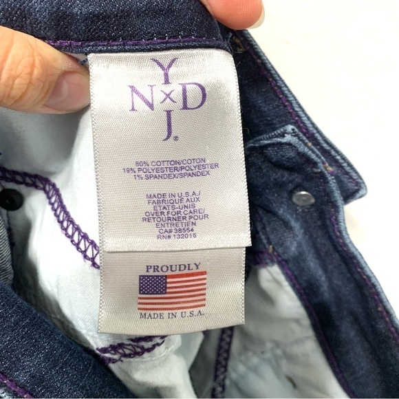 NYDJ Not Your Daughters Jeans Medium Dark Blue Skinny Jeans Mid High Rise size 6 - Picture 9 of 11